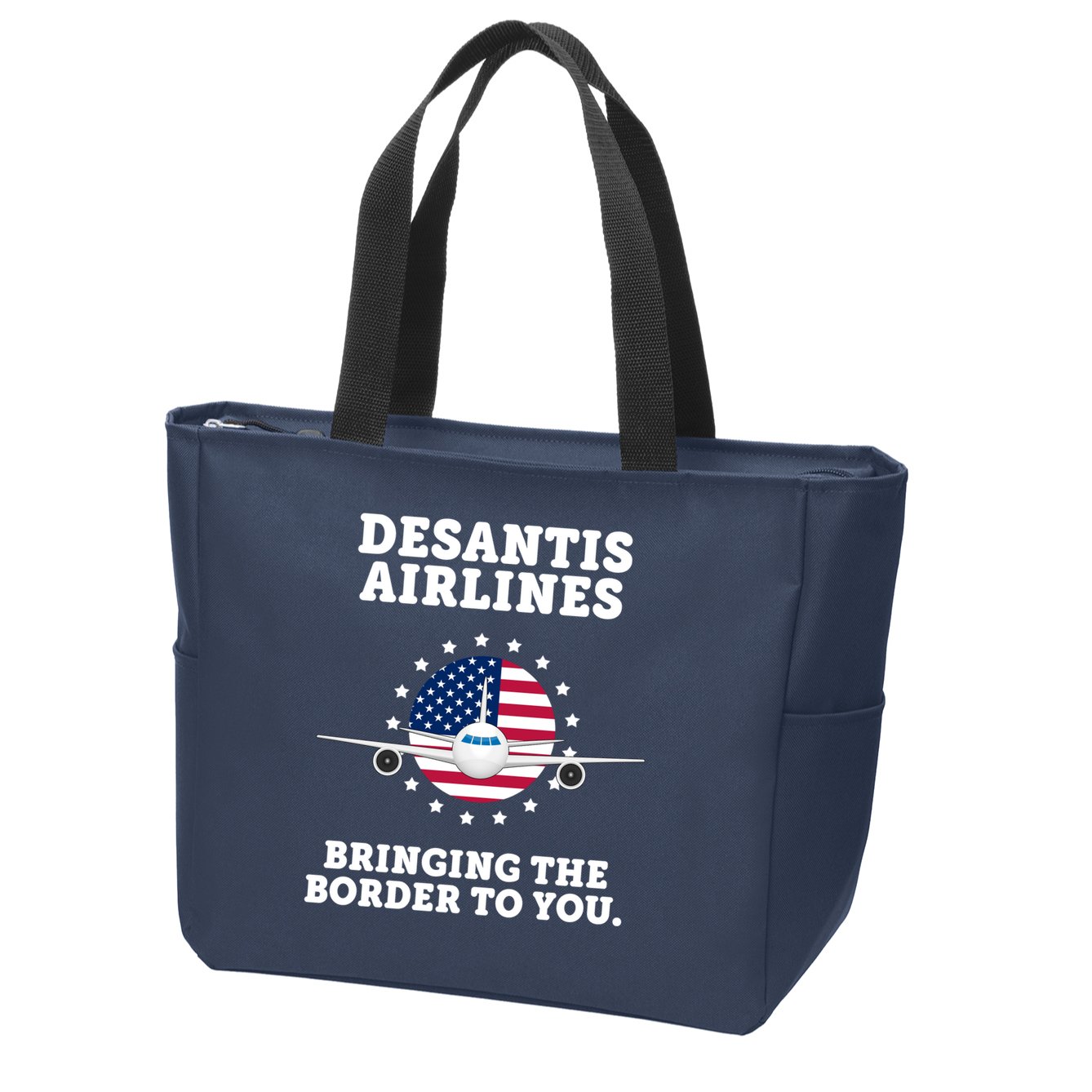 DeSantis Airlines Bringing The Boarder To You Zip Tote Bag