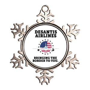 DeSantis Airlines Bringing The Boarder To You Metallic Star Ornament