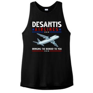 Desantis Airlines Bringing The Border To You Ladies PosiCharge Tri-Blend Wicking Tank