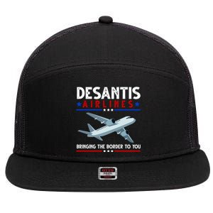 Desantis Airlines Bringing The Border To You 7 Panel Mesh Trucker Snapback Hat