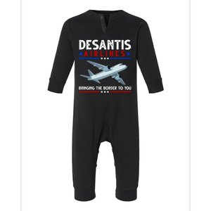 Desantis Airlines Bringing The Border To You Infant Fleece One Piece