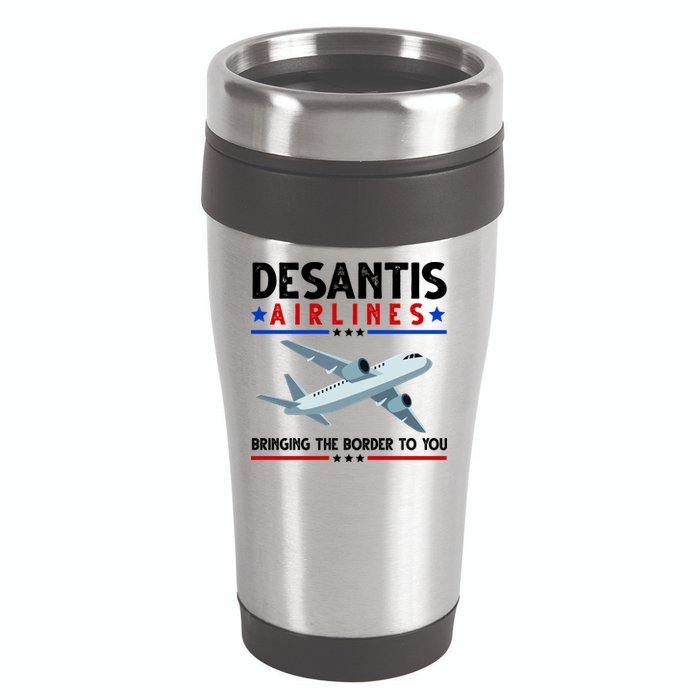 Desantis Airlines Bringing The Border To You 16oz Travel Tumbler