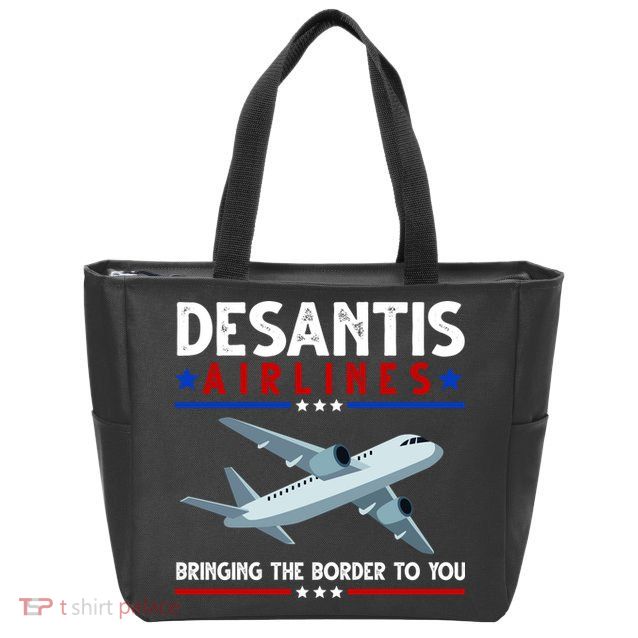 Desantis Airlines Bringing The Border To You Zip Tote Bag