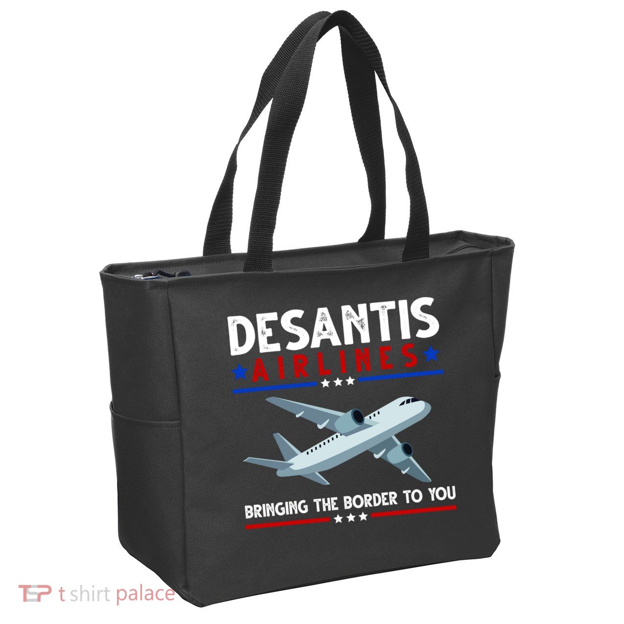 Desantis Airlines Bringing The Border To You Zip Tote Bag