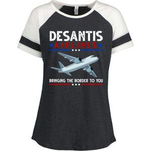 Desantis Airlines Bringing The Border To You Enza Ladies Jersey Colorblock Tee