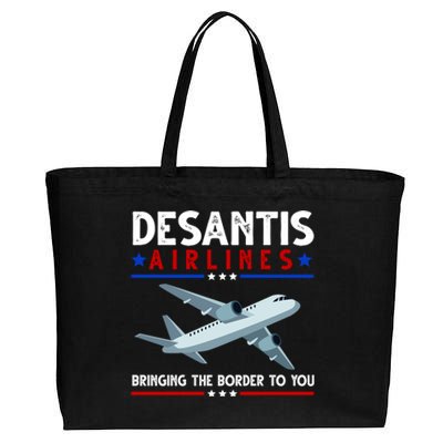 Desantis Airlines Bringing The Border To You Cotton Canvas Jumbo Tote