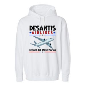 Desantis Airlines Bringing The Border To You Garment-Dyed Fleece Hoodie