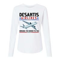 Desantis Airlines Bringing The Border To You Womens Cotton Relaxed Long Sleeve T-Shirt