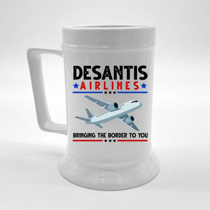 Desantis Airlines Bringing The Border To You Beer Stein