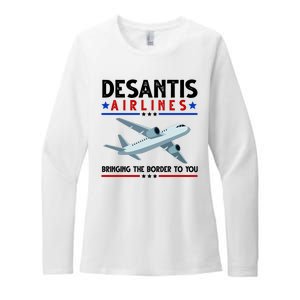 Desantis Airlines Bringing The Border To You Womens CVC Long Sleeve Shirt