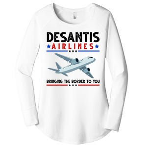 Desantis Airlines Bringing The Border To You Women's Perfect Tri Tunic Long Sleeve Shirt