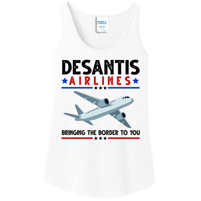 Desantis Airlines Bringing The Border To You Ladies Essential Tank