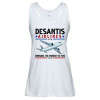 Desantis Airlines Bringing The Border To You Ladies Essential Flowy Tank