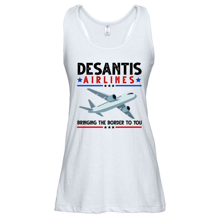 Desantis Airlines Bringing The Border To You Ladies Essential Flowy Tank