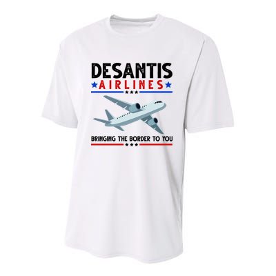 Desantis Airlines Bringing The Border To You Youth Performance Sprint T-Shirt