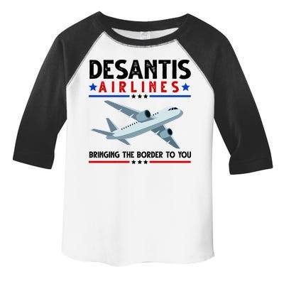 Desantis Airlines Bringing The Border To You Toddler Fine Jersey T-Shirt