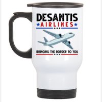 Desantis Airlines Bringing The Border To You Stainless Steel Travel Mug