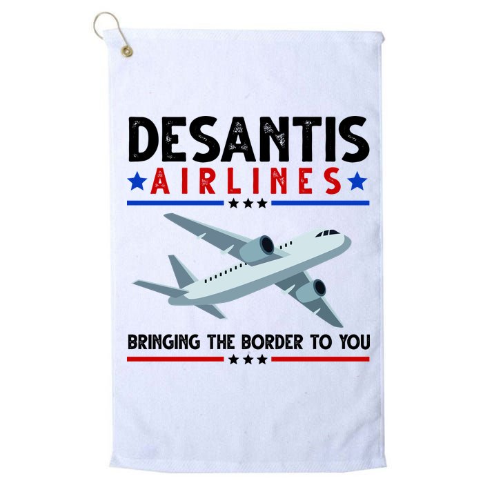 Desantis Airlines Bringing The Border To You Golf Towel