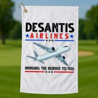 Desantis Airlines Bringing The Border To You Golf Towel