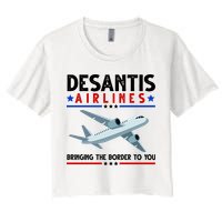 Desantis Airlines Bringing The Border To You Crop Top