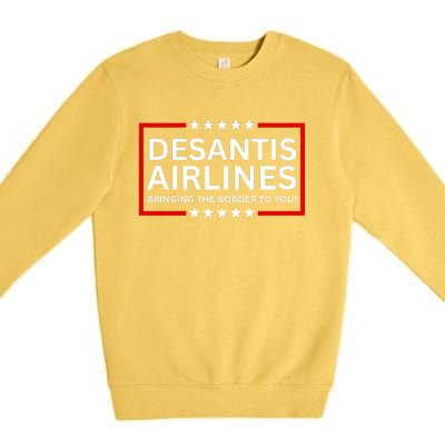 Desantis Airlines Bringing The Border To You Premium Crewneck Sweatshirt