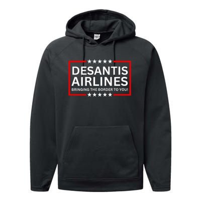 Desantis Airlines Bringing The Border To You Performance Fleece Hoodie