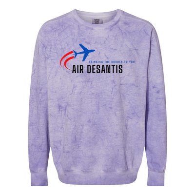 Desantis Airlines Bringing The Border To You Colorblast Crewneck Sweatshirt