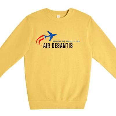 Desantis Airlines Bringing The Border To You Premium Crewneck Sweatshirt