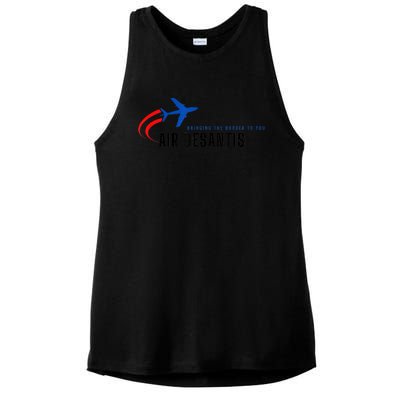 Desantis Airlines Bringing The Border To You Ladies PosiCharge Tri-Blend Wicking Tank