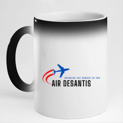 Desantis Airlines Bringing The Border To You 11oz Black Color Changing Mug