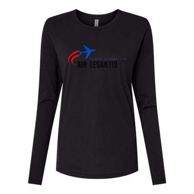 Desantis Airlines Bringing The Border To You Womens Cotton Relaxed Long Sleeve T-Shirt