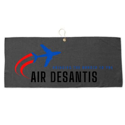 Desantis Airlines Bringing The Border To You Large Microfiber Waffle Golf Towel