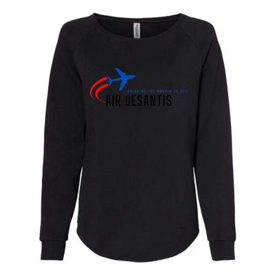 Desantis Airlines Bringing The Border To You Womens California Wash Sweatshirt