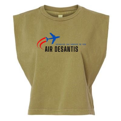 Desantis Airlines Bringing The Border To You Garment-Dyed Women's Muscle Tee