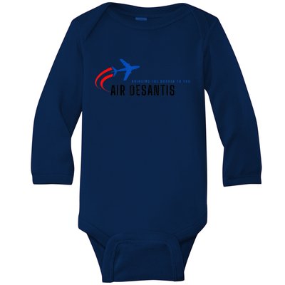 Desantis Airlines Bringing The Border To You Baby Long Sleeve Bodysuit