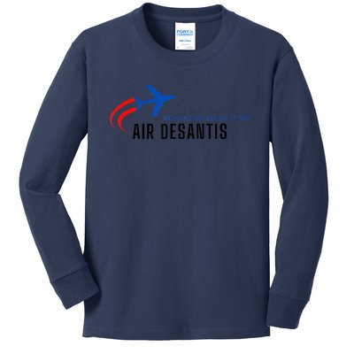 Desantis Airlines Bringing The Border To You Kids Long Sleeve Shirt