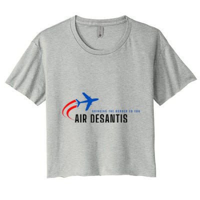 Desantis Airlines Bringing The Border To You Women's Crop Top Tee