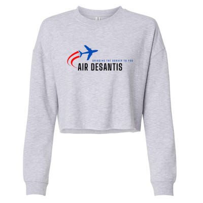 Desantis Airlines Bringing The Border To You Cropped Pullover Crew