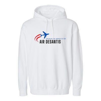 Desantis Airlines Bringing The Border To You Garment-Dyed Fleece Hoodie