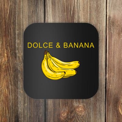 Dolce And Banana Funny Fashion Yellow Yummy Fruit Coaster