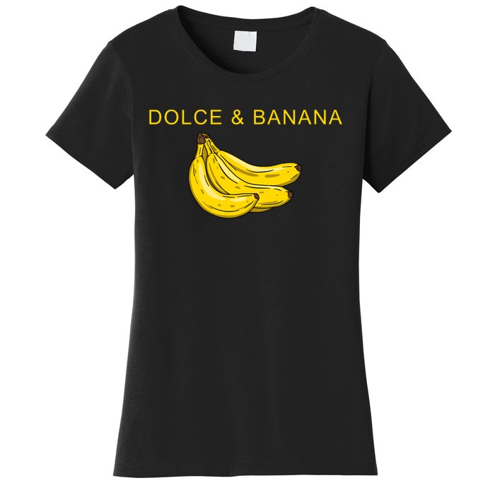 Dolce And Banana Funny Fashion Yellow Yummy Fruit Women's T-Shirt