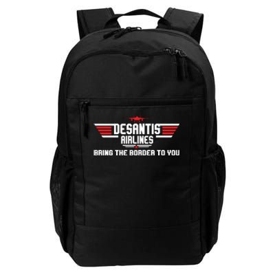 DeSantis Airlines Bringing The Border To You American US Flag Vintage Daily Commute Backpack