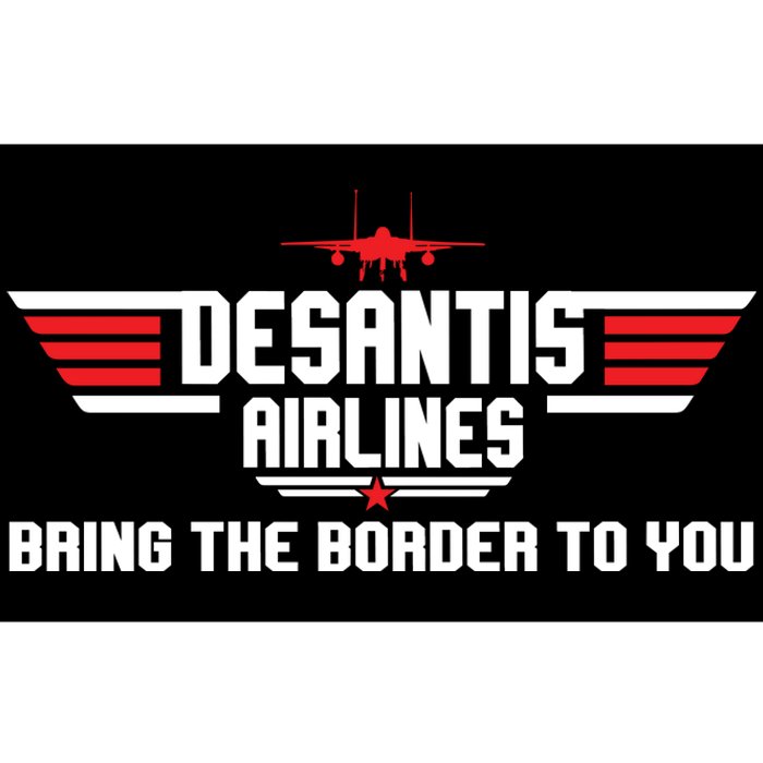 DeSantis Airlines Bringing The Border To You American US Flag Vintage Bumper Sticker