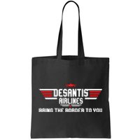 DeSantis Airlines Bringing The Border To You American US Flag Vintage Tote Bag