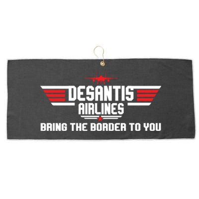 DeSantis Airlines Bringing The Border To You American US Flag Vintage Large Microfiber Waffle Golf Towel