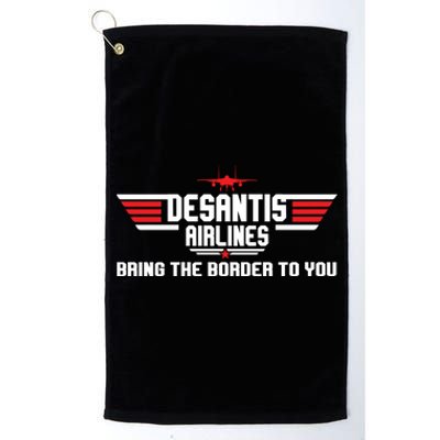 DeSantis Airlines Bringing The Border To You American US Flag Vintage Platinum Collection Golf Towel