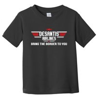 DeSantis Airlines Bringing The Border To You American US Flag Vintage Toddler T-Shirt