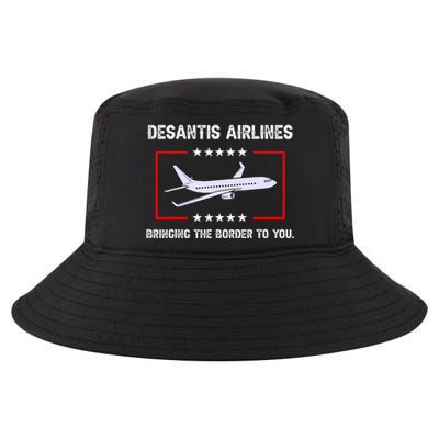 Desantis Airlines Bringing The Border To You Funny Cool Comfort Performance Bucket Hat