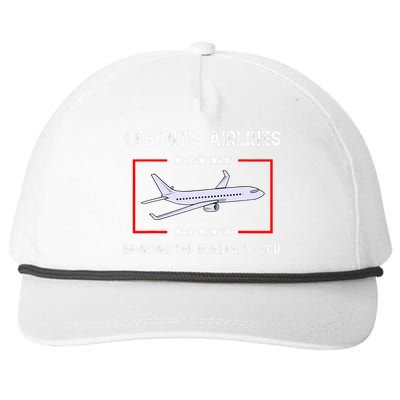 Desantis Airlines Bringing The Border To You Funny Snapback Five-Panel Rope Hat