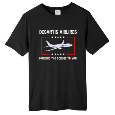 Desantis Airlines Bringing The Border To You Funny Tall Fusion ChromaSoft Performance T-Shirt